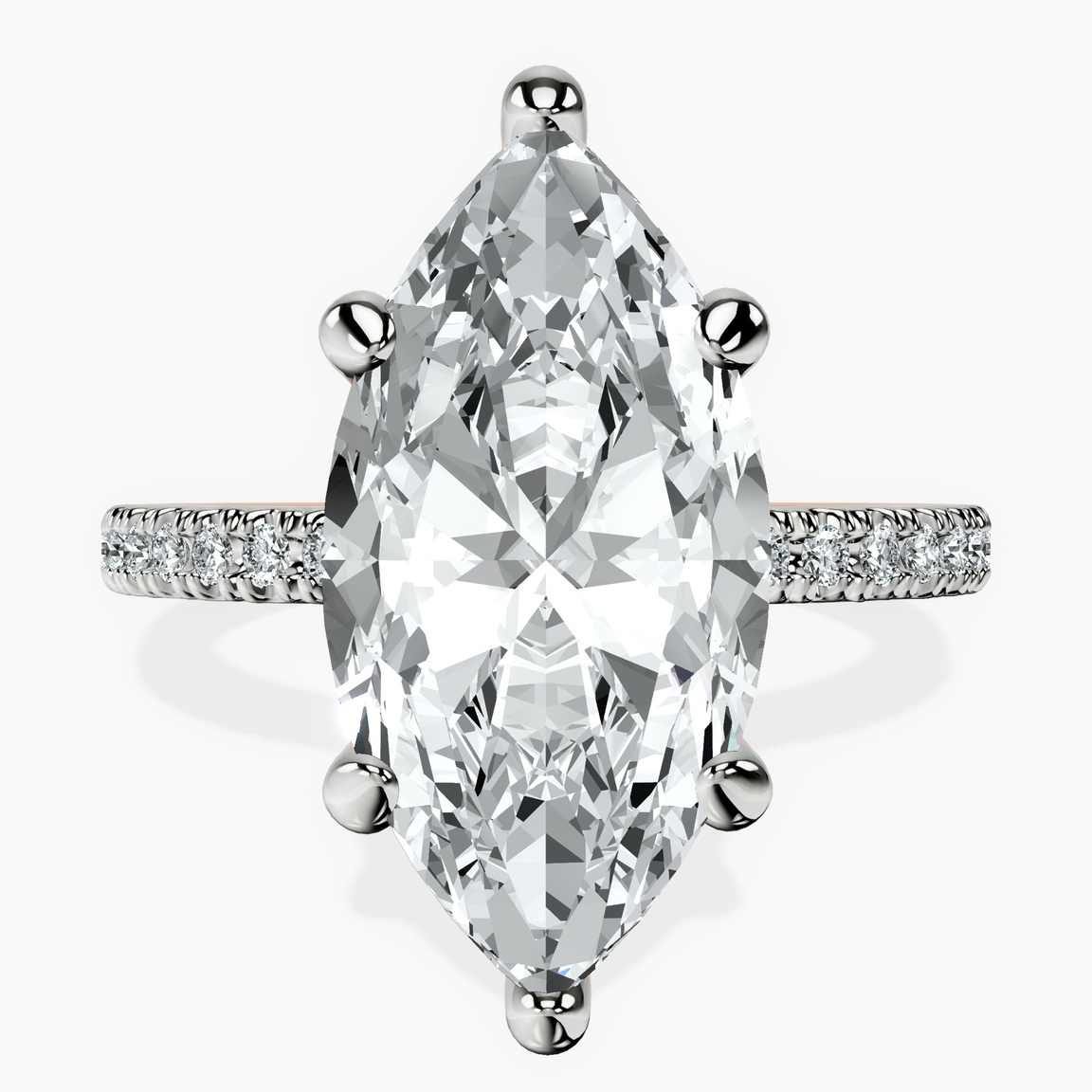 10kt Rose Gold Claire Full Eternity Lab Diamond Ring front image