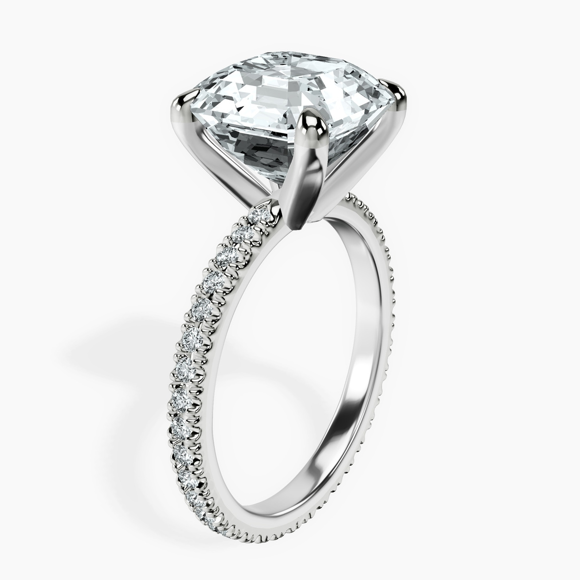 18kt White Gold Claire Full Eternity Lab Diamond Ring standing product image one