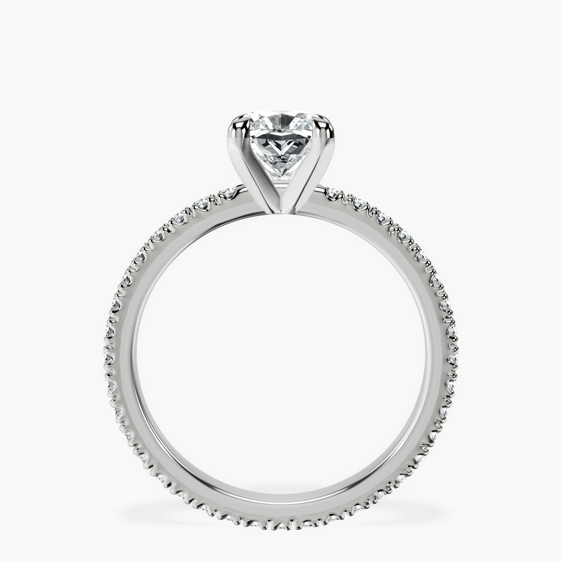 10kt White Gold Claire Full Eternity Lab Diamond Ring side right image one