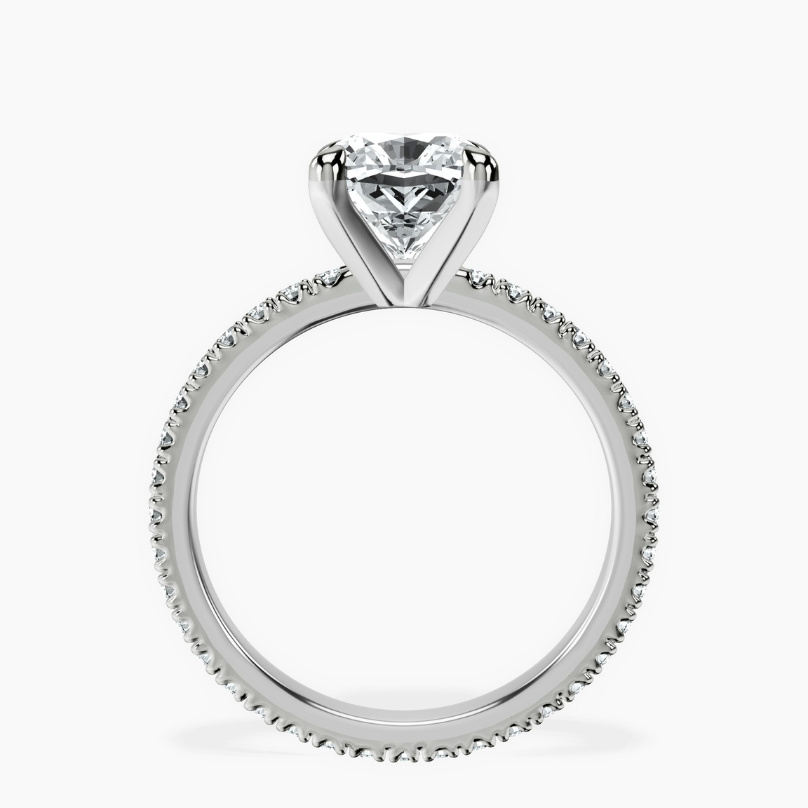 14kt White Gold Claire Full Eternity Lab Diamond Ring side right image one