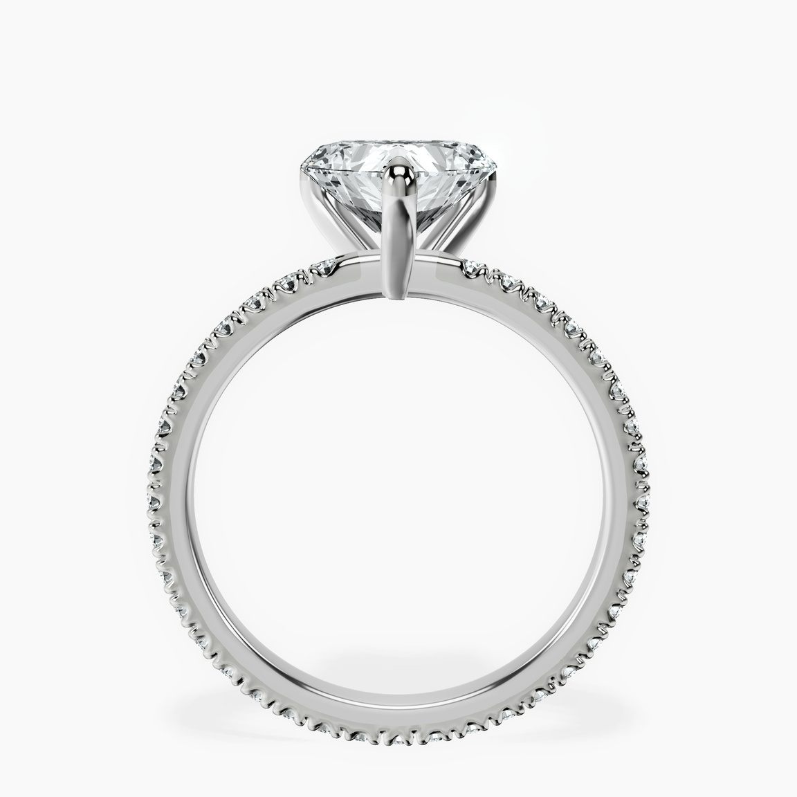 Platinum Claire Full Eternity Lab Diamond Ring side right image one