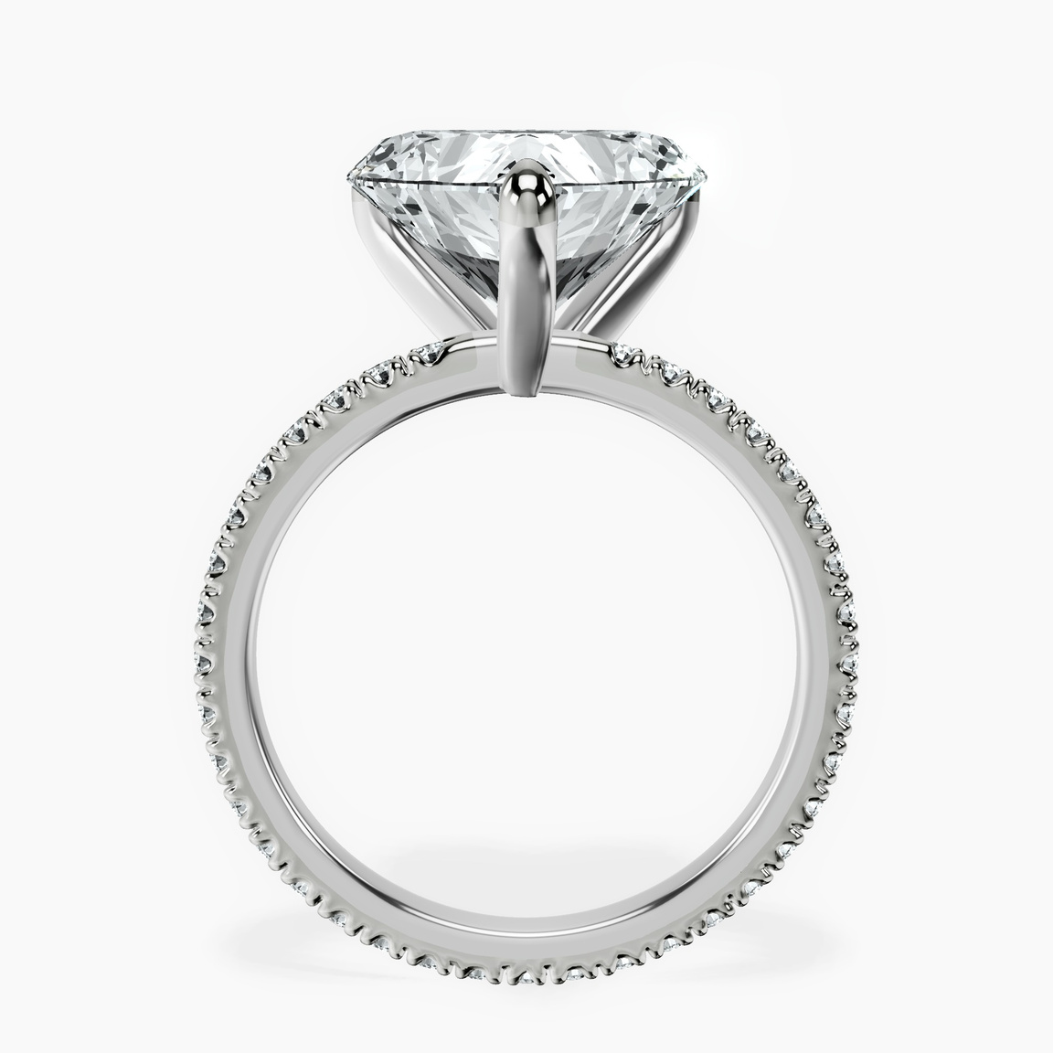 10kt White Gold Claire Full Eternity Lab Diamond Ring side right image one