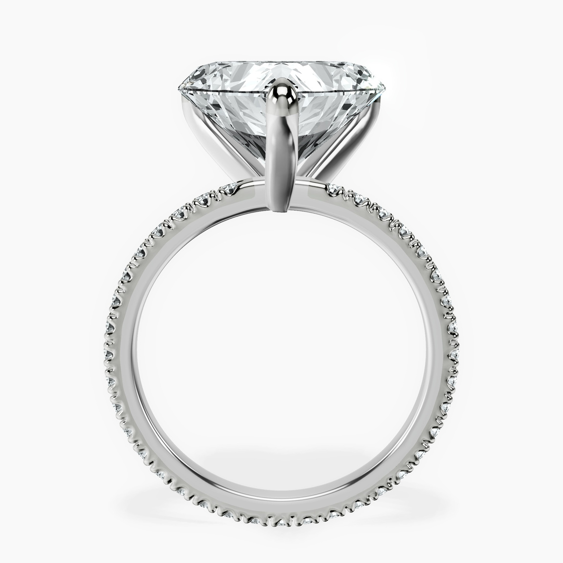 10kt White Gold Claire Full Eternity Lab Diamond Ring side right image one