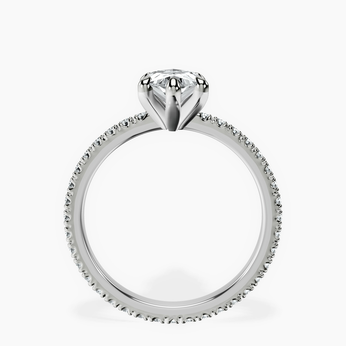 Platinum Claire Full Eternity Lab Diamond Ring side right image one