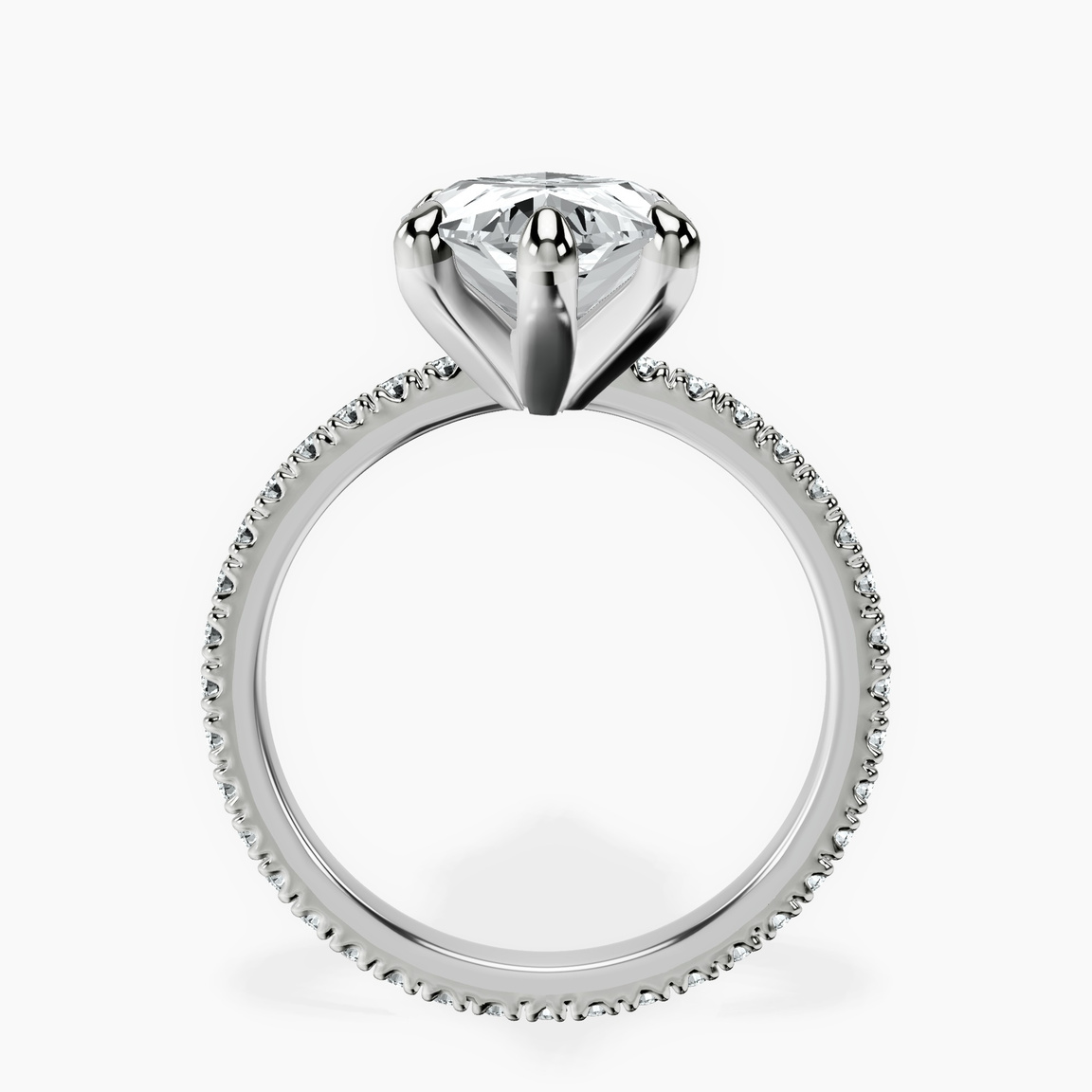 10kt White Gold Claire Full Eternity Lab Diamond Ring side right image one