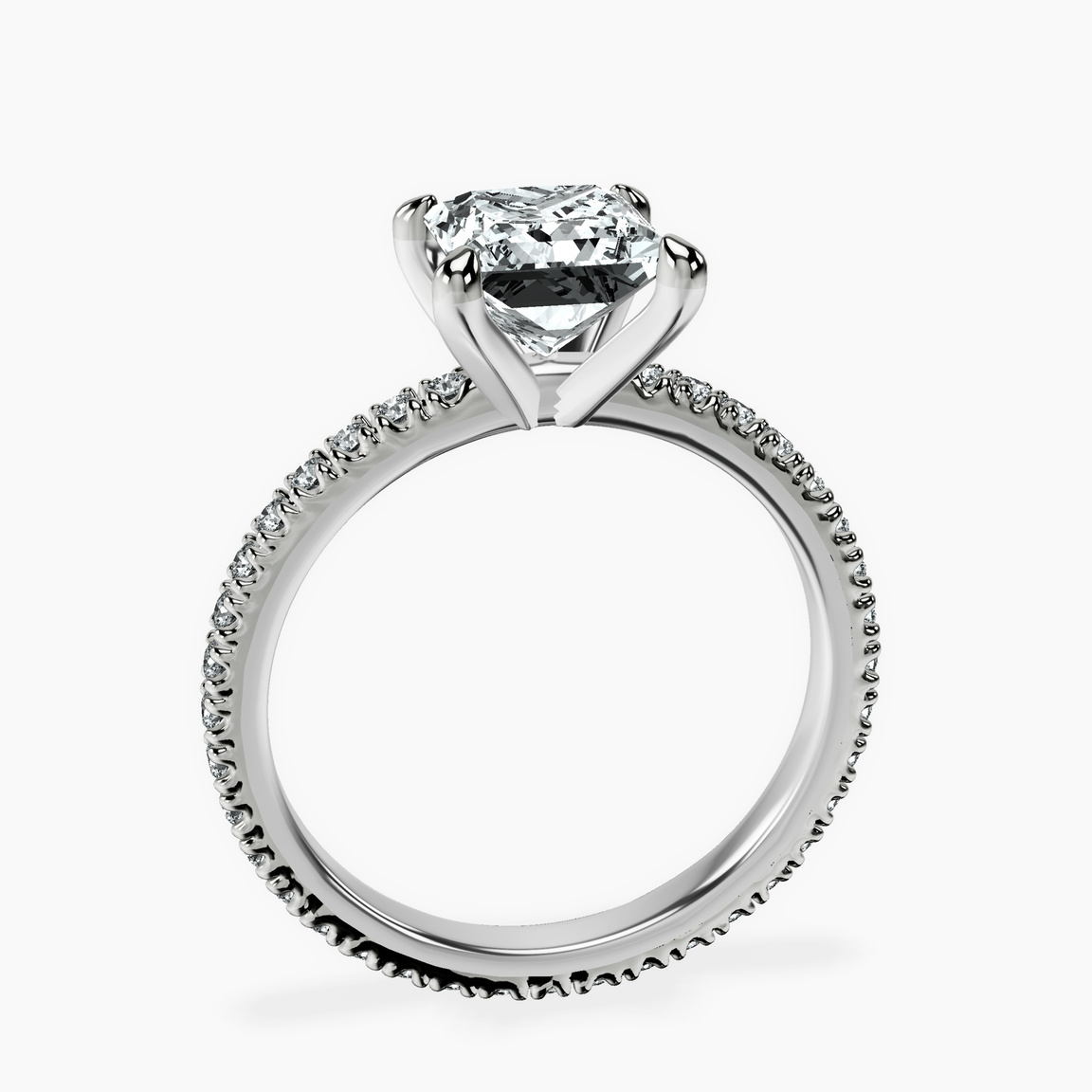18ct White Gold Claire Full Eternity Lab Diamond Ring side right image one
