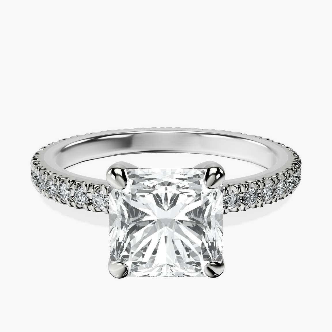14kt White Gold Claire Full Eternity Lab Diamond Ring front image