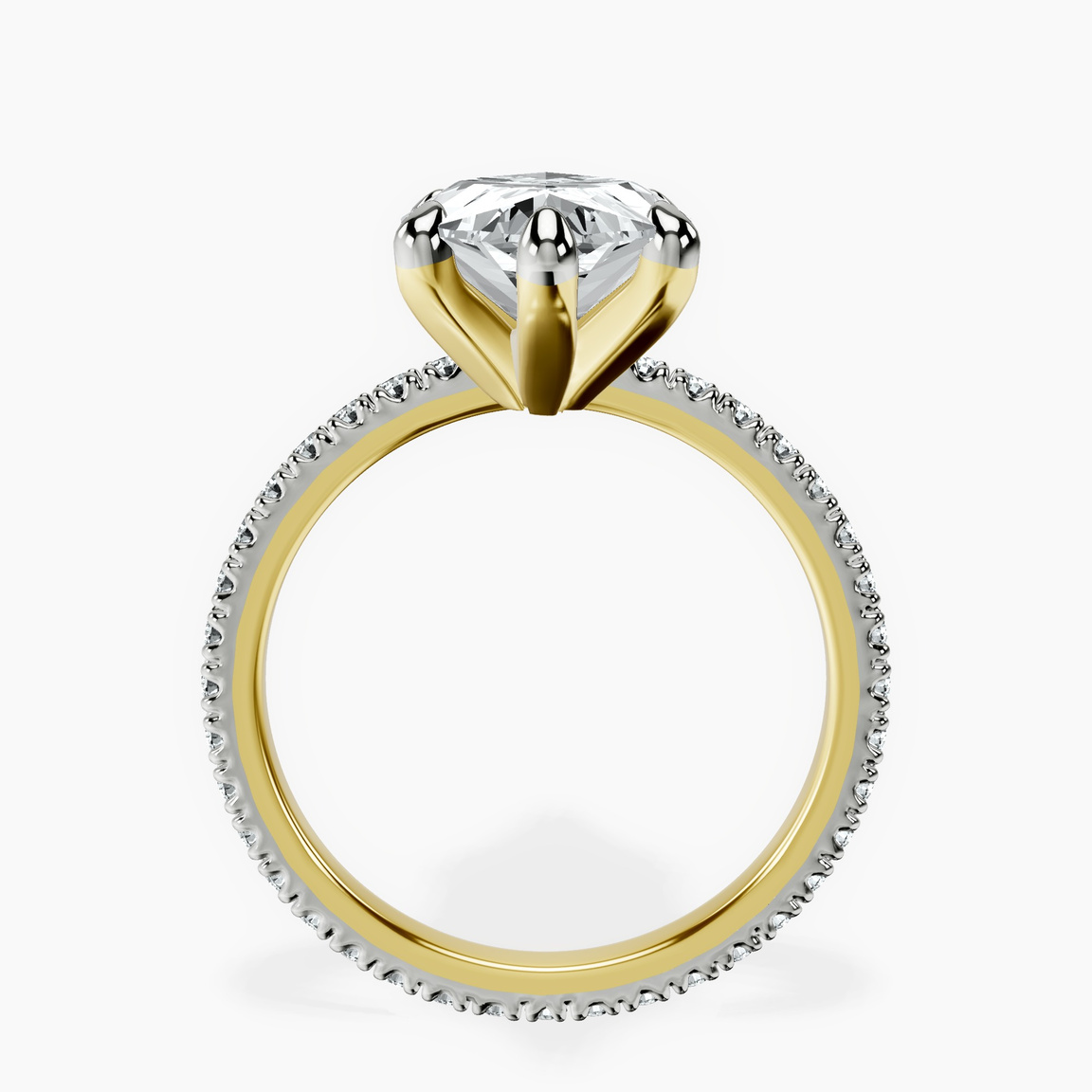 18kt Yellow Gold Claire Full Eternity Lab Diamond Ring side right image one