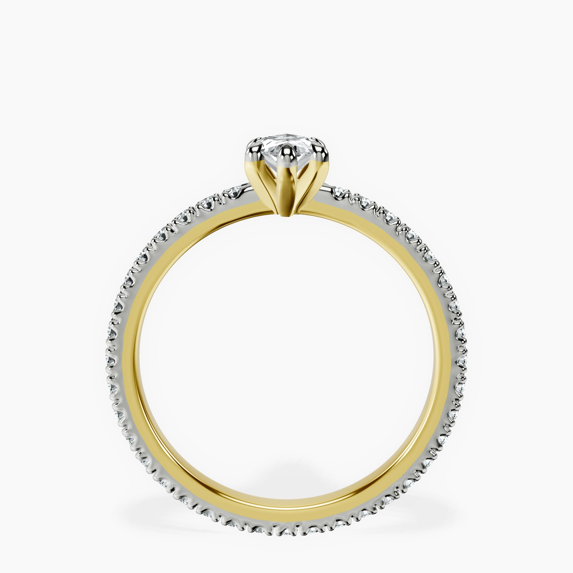 10kt Yellow Gold Claire Full Eternity Lab Diamond Ring side right image one