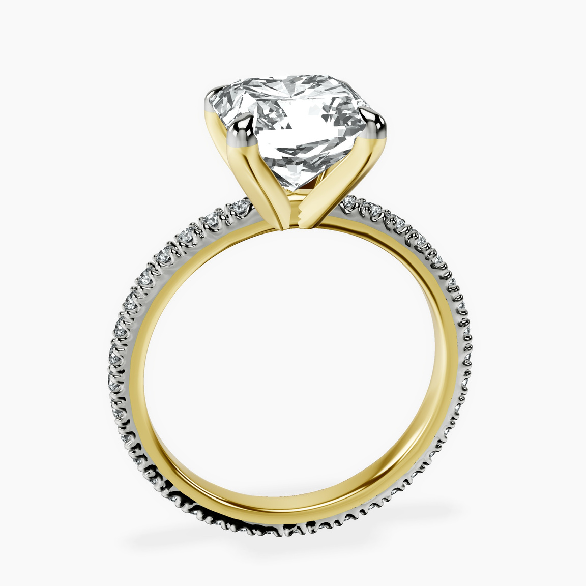 14kt Yellow Gold Claire Full Eternity Lab Diamond Ring side right image one