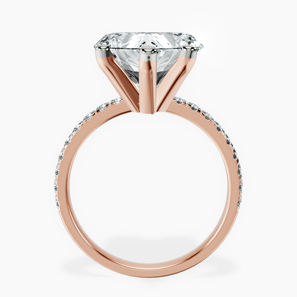 10kt Rose Gold Venetia Half Eternity Lab Diamond Ring side right image one