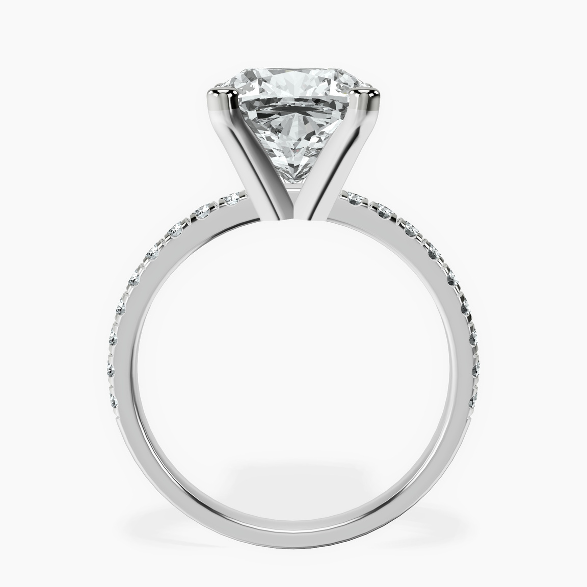 18kt White Gold Venetia Half Eternity Lab Diamond Ring side right image one