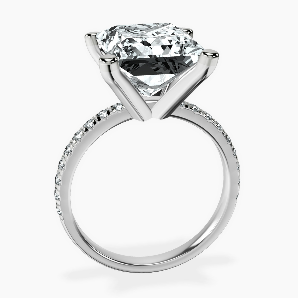 18kt White Gold Venetia Half Eternity Lab Diamond Ring side right image one