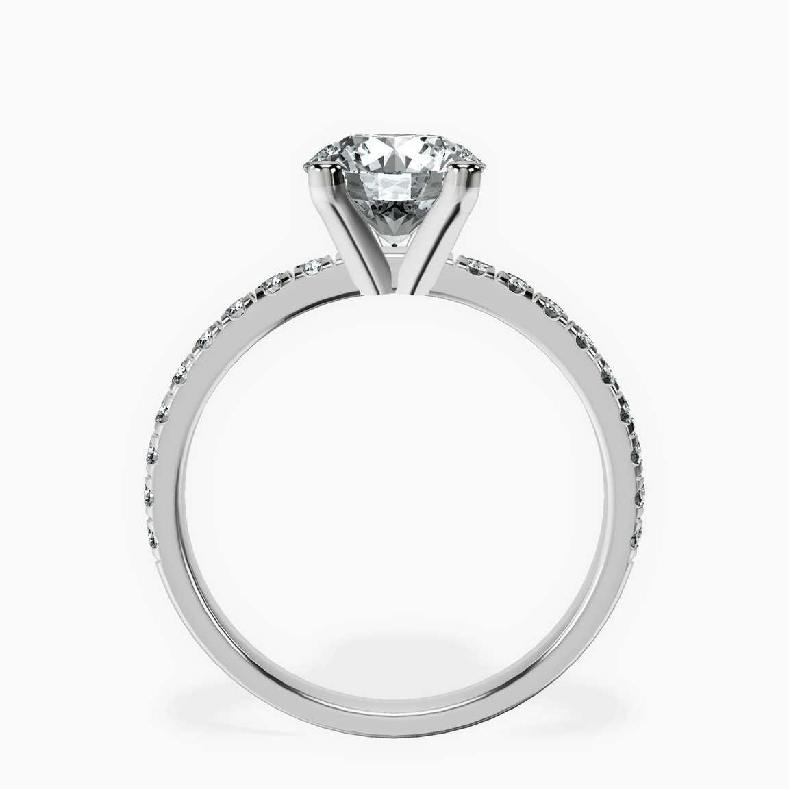 14ct White Gold Venetia Half Eternity Lab Diamond Ring side right image one