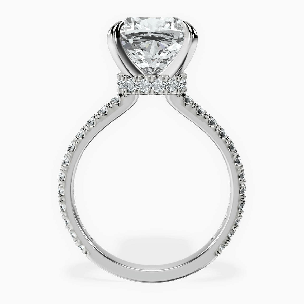 Platinum Myra Secret Halo Lab Diamond Ring side right image one