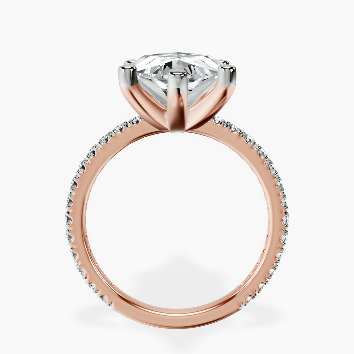 18kt Rose Gold Zoey Six Prong Eternity Lab Diamond Ring side right image one