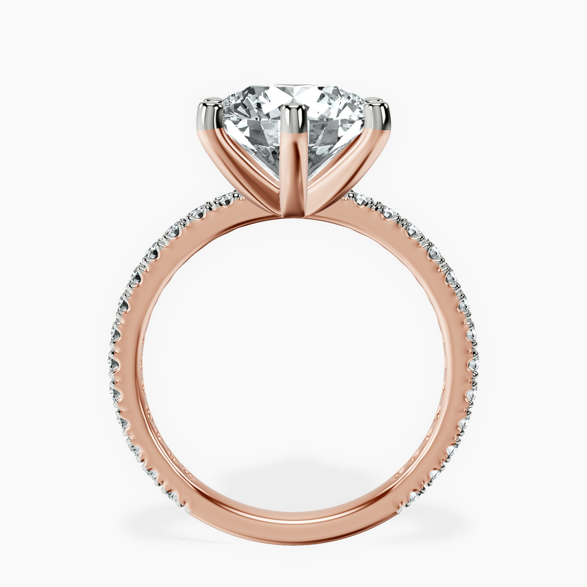 14kt Rose Gold Zoey Six Prong Eternity Lab Diamond Ring side right image one