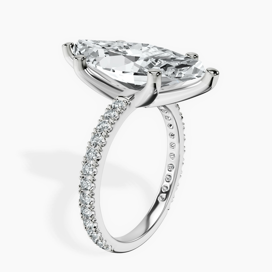 Platinum Zoey Six Prong Eternity Lab Diamond Ring standing product image one