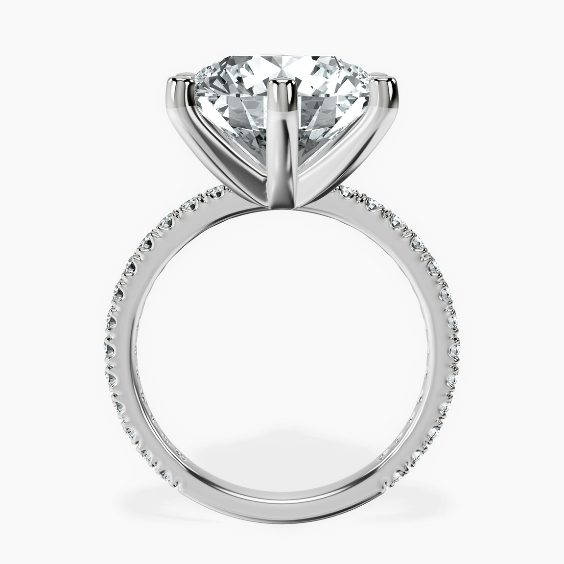 14kt White Gold Zoey Six Prong Eternity Lab Diamond Ring side right image one