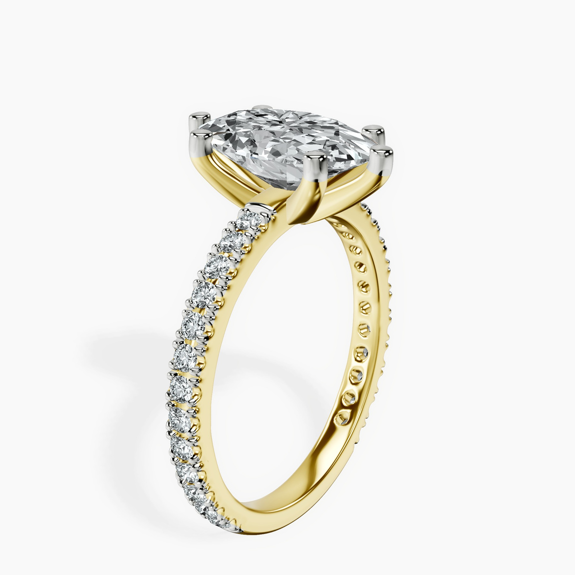 10kt Yellow Gold Zoey Six Prong Eternity Lab Diamond Ring standing product image one