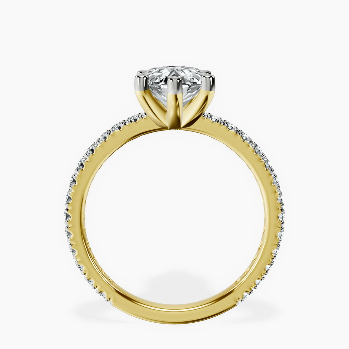 10kt Yellow Gold Zoey Six Prong Eternity Lab Diamond Ring side right image one