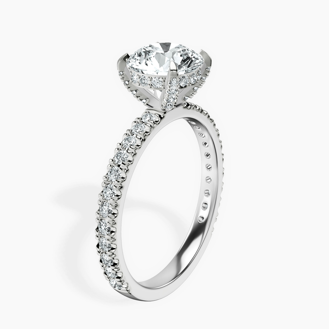 9ct White Gold Kylie Eternity Lab Diamond Ring standing product image one