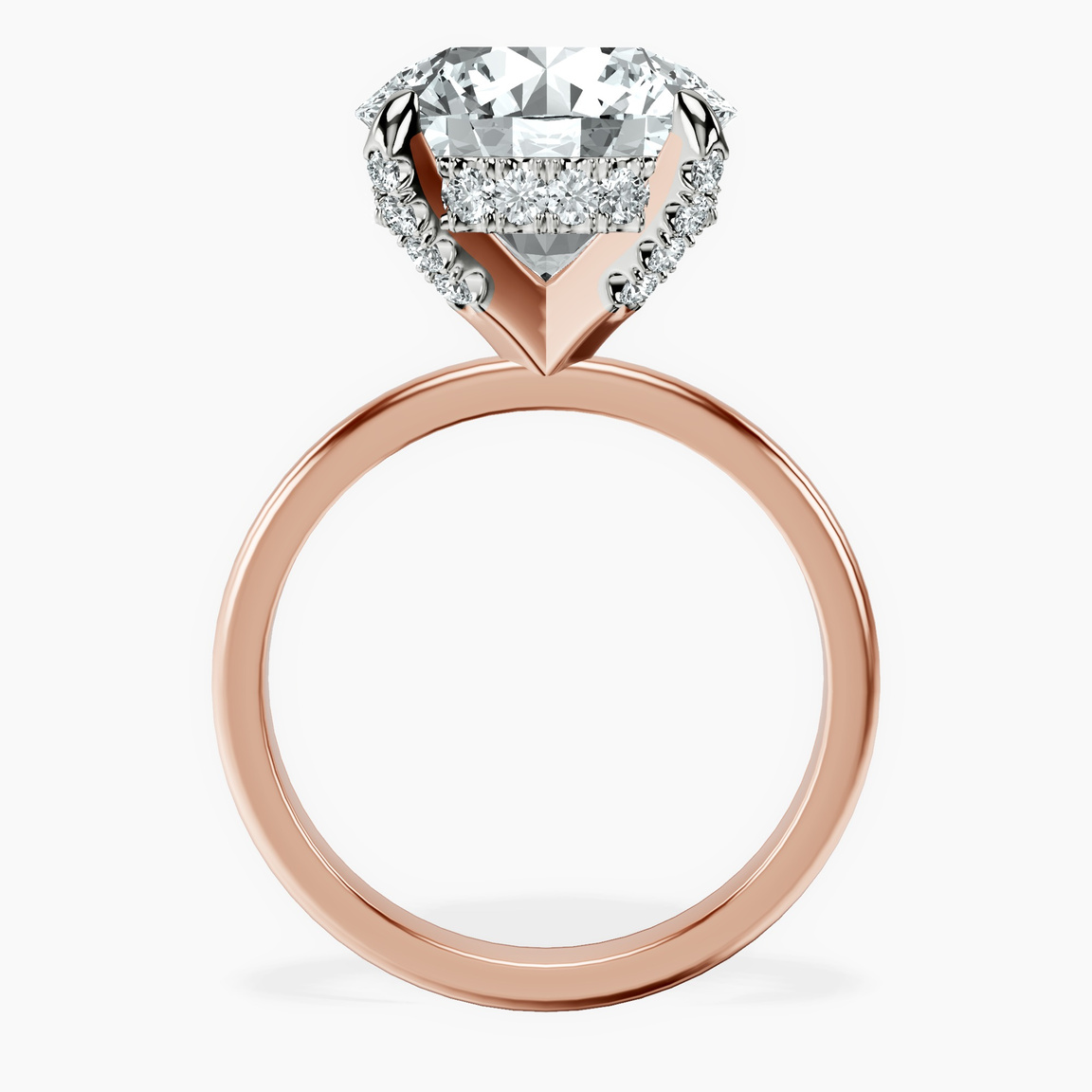 18kt Rose Gold Lyla Hidden Accents Solitaire Lab Diamond Ring side right image one