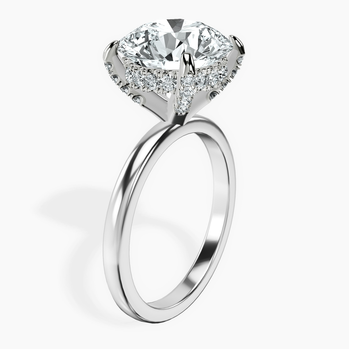10kt White Gold Lyla Hidden Accents Solitaire Lab Diamond Ring standing product image one