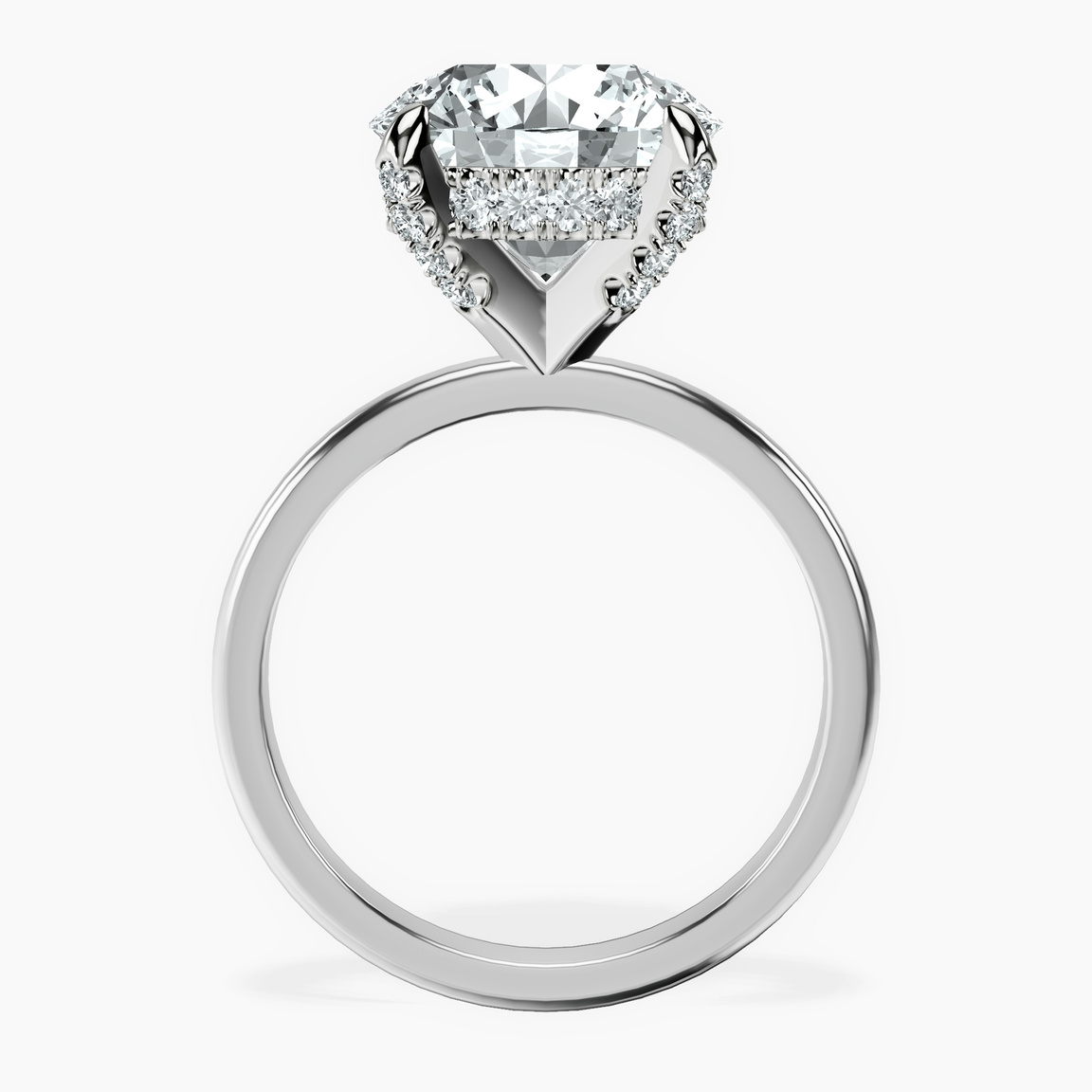 10kt White Gold Lyla Hidden Accents Solitaire Lab Diamond Ring side right image one