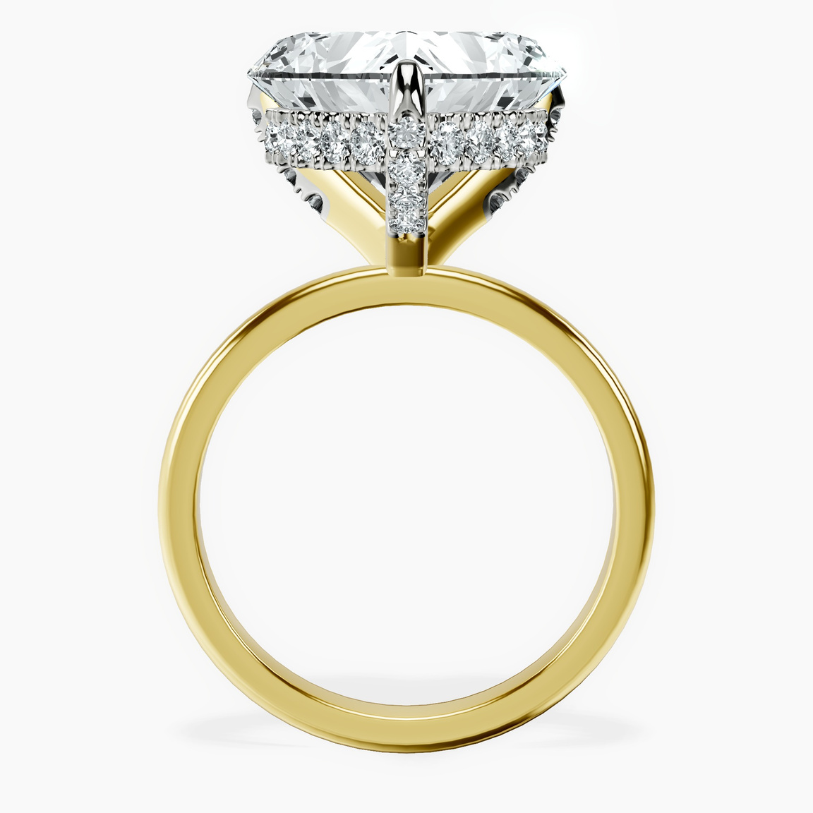 10kt Yellow Gold Lyla Hidden Accents Solitaire Lab Diamond Ring side right image one