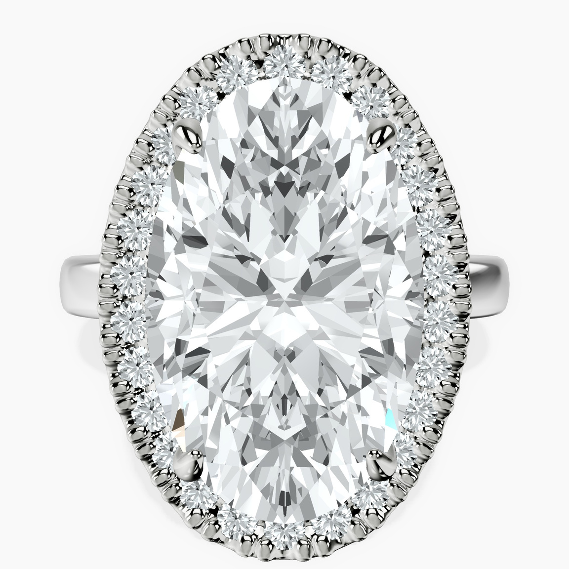 Platinum Anna Hidden Accents Halo Lab Diamond Ring front image