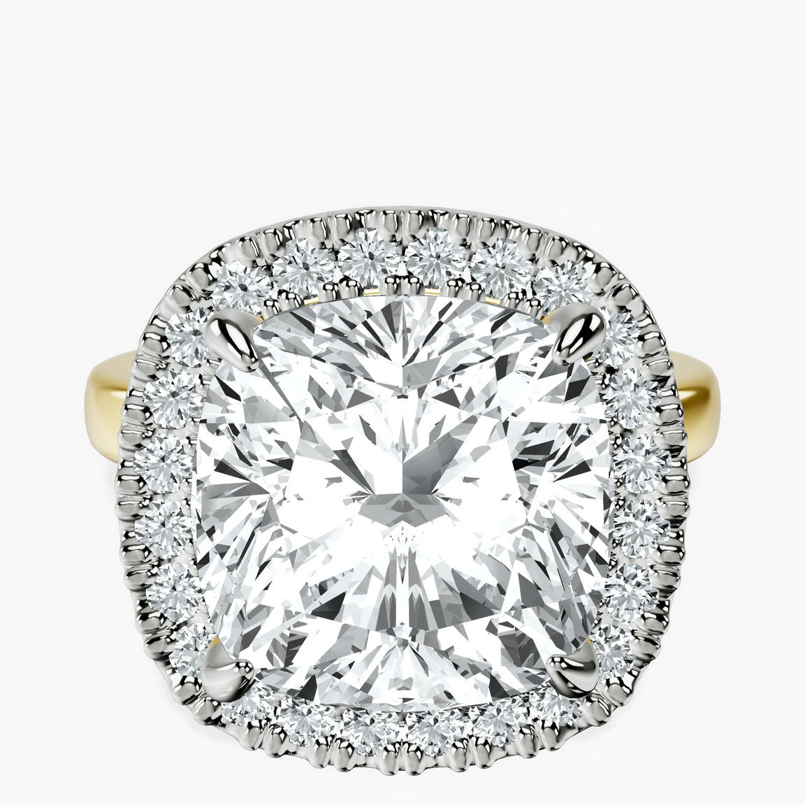 14kt Yellow Gold Anna Hidden Accents Halo Lab Diamond Ring front image