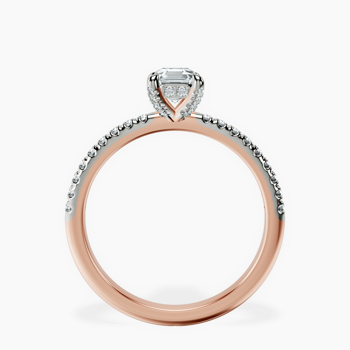 18kt Rose Gold Serena Eternity Lab Diamond Ring side right image one