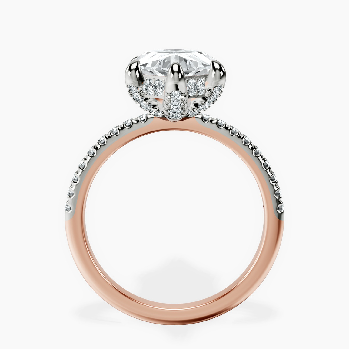 18kt Rose Gold Serena Eternity Lab Diamond Ring side right image one