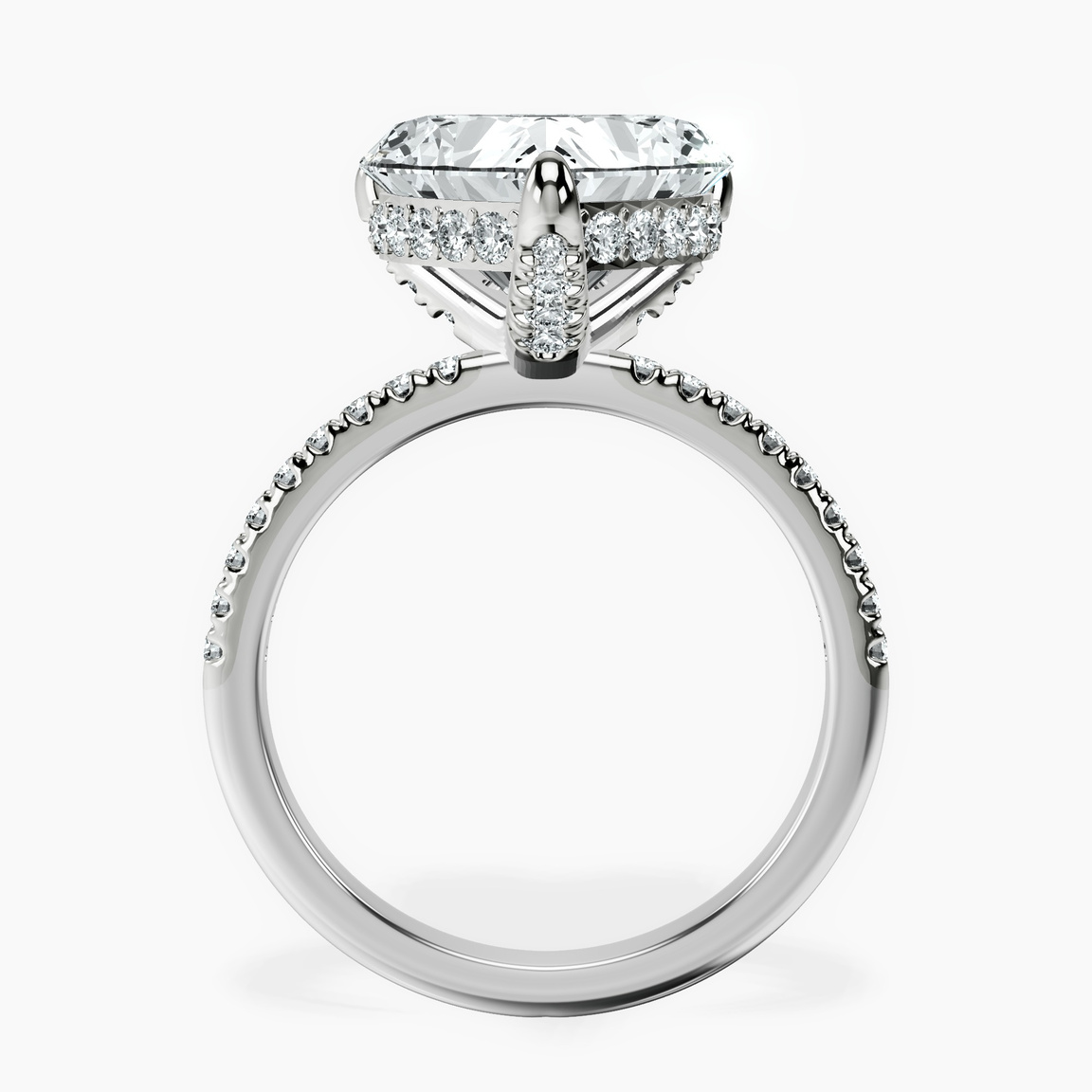 10kt White Gold Serena Eternity Lab Diamond Ring side right image one