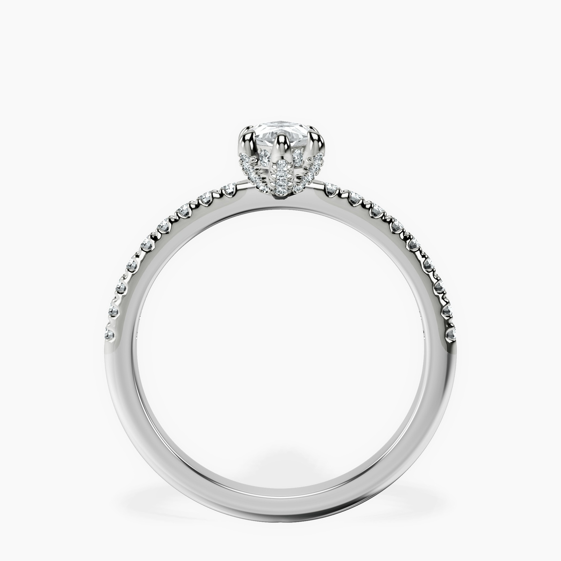 Platinum Serena Eternity Lab Diamond Ring side right image one