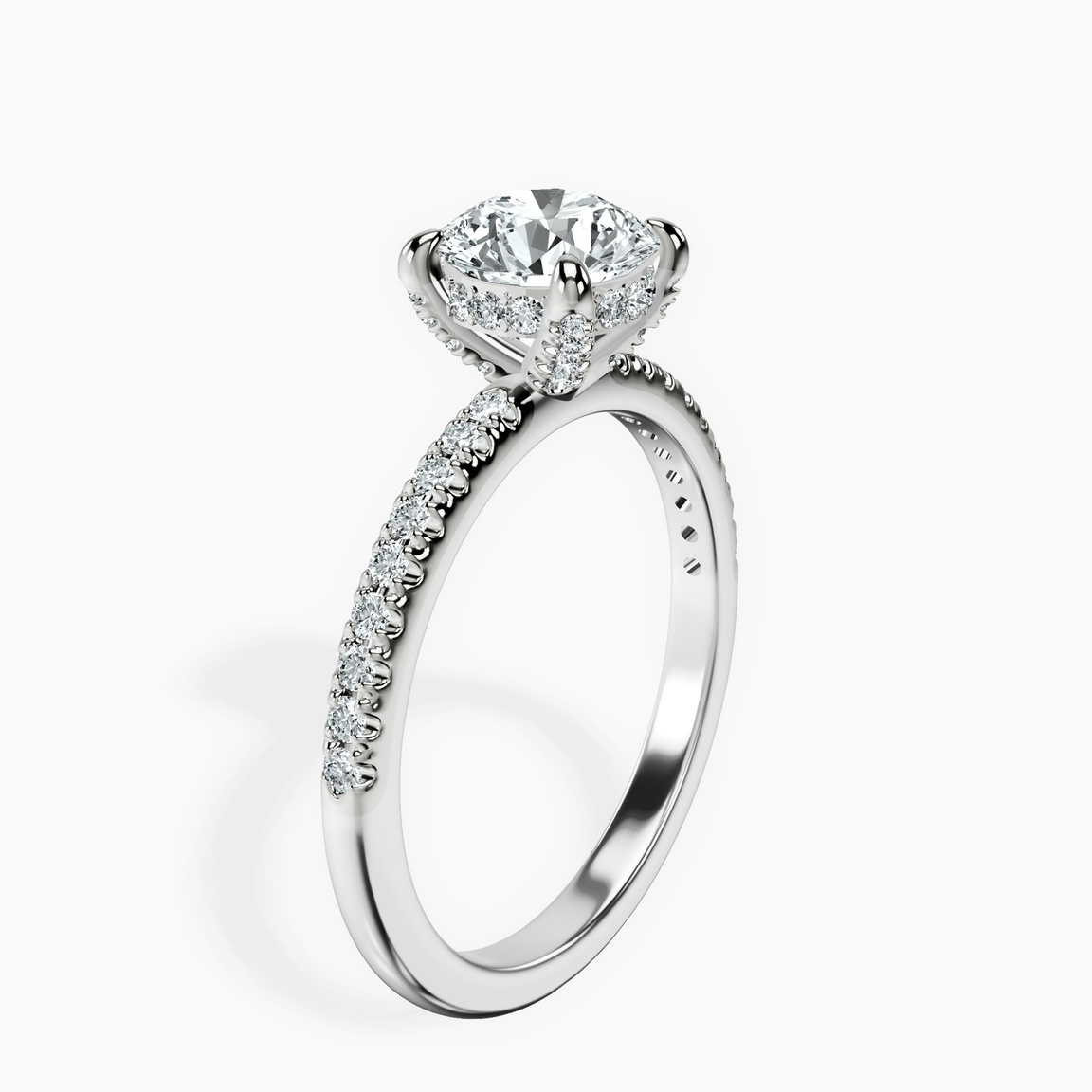 10kt White Gold Serena Eternity Lab Diamond Ring standing product image one