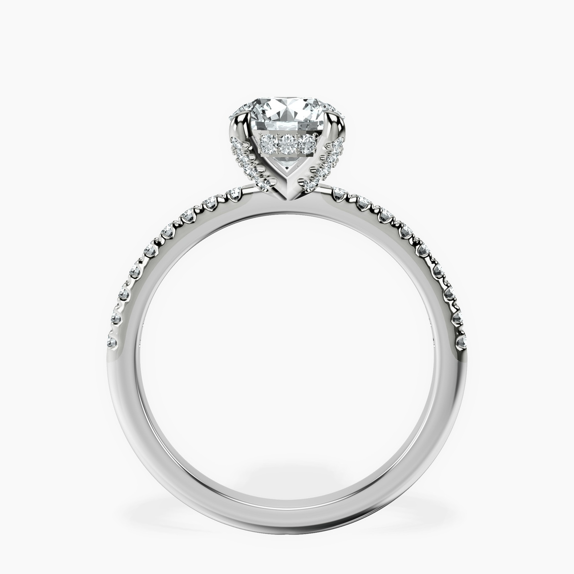 10kt White Gold Serena Eternity Lab Diamond Ring side right image one