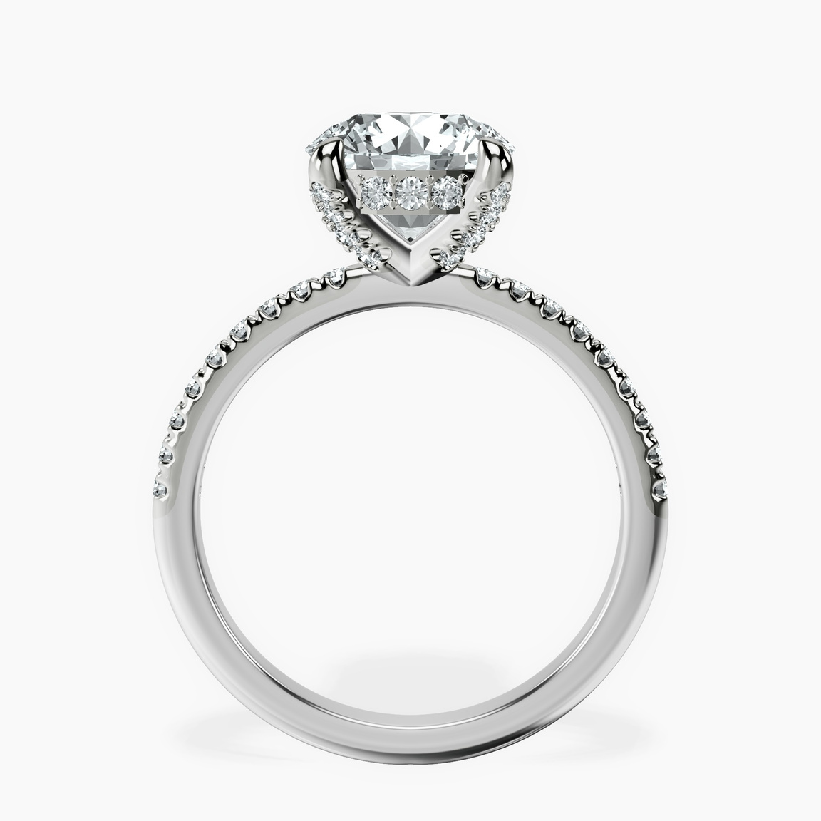 10kt White Gold Serena Eternity Lab Diamond Ring side right image one