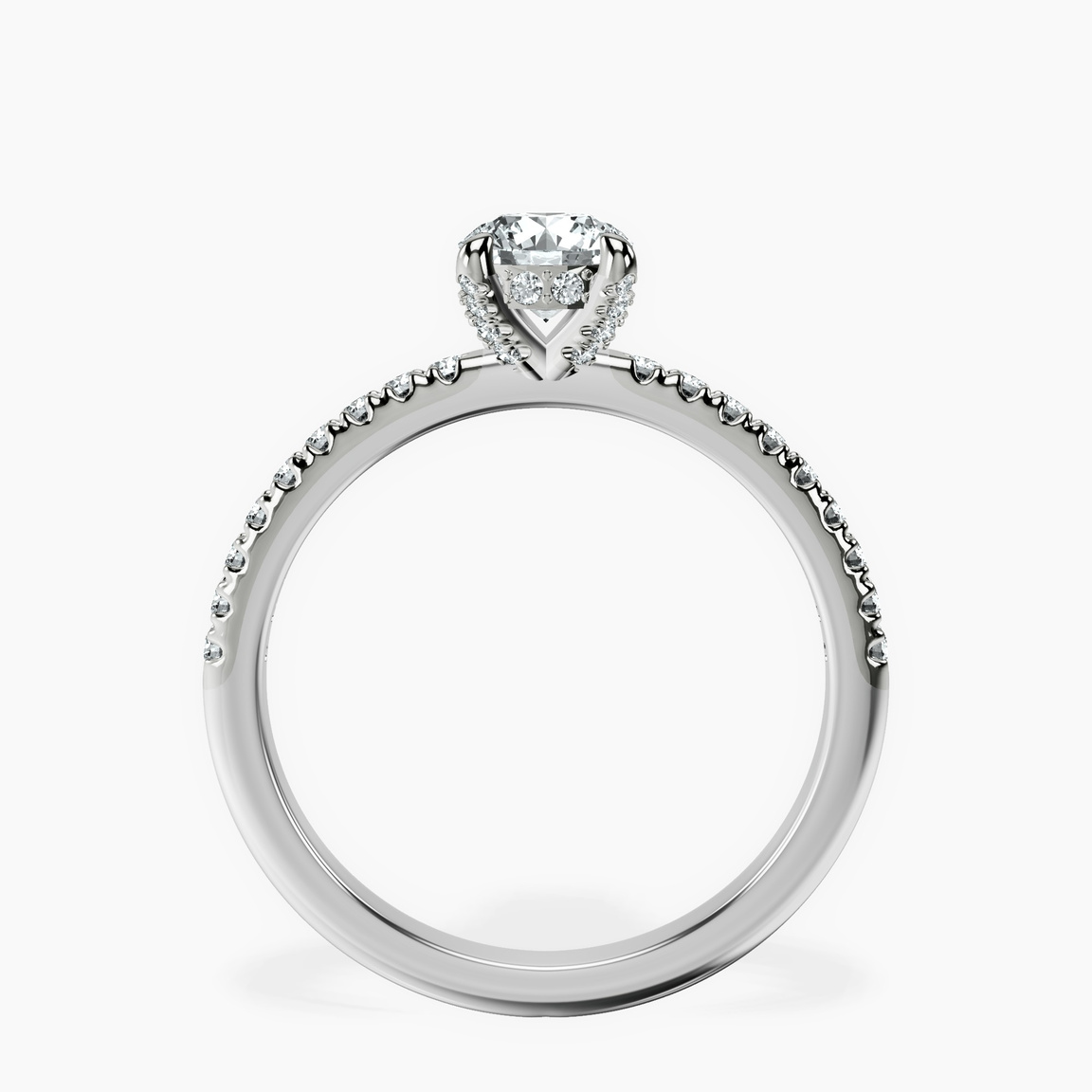 10kt White Gold Serena Eternity Lab Diamond Ring side right image one