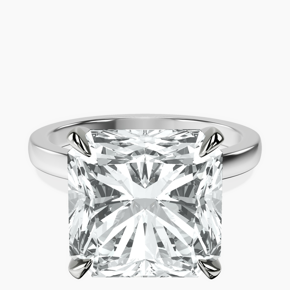 Platinum Mystic Secret Halo Lab Diamond Ring front image