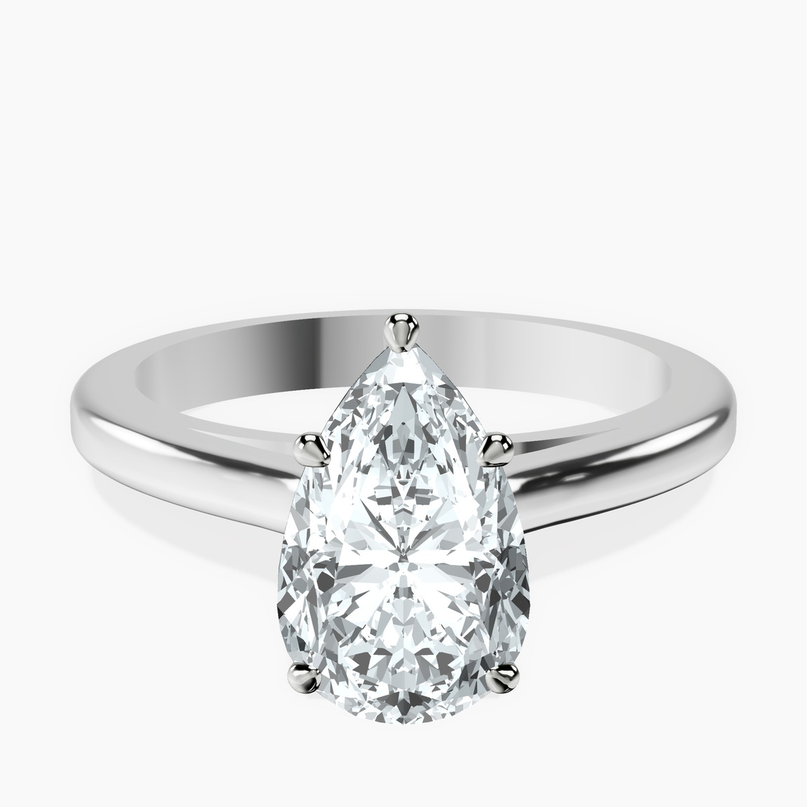 Platinum Siran Secret Halo Lab Diamond Ring front image