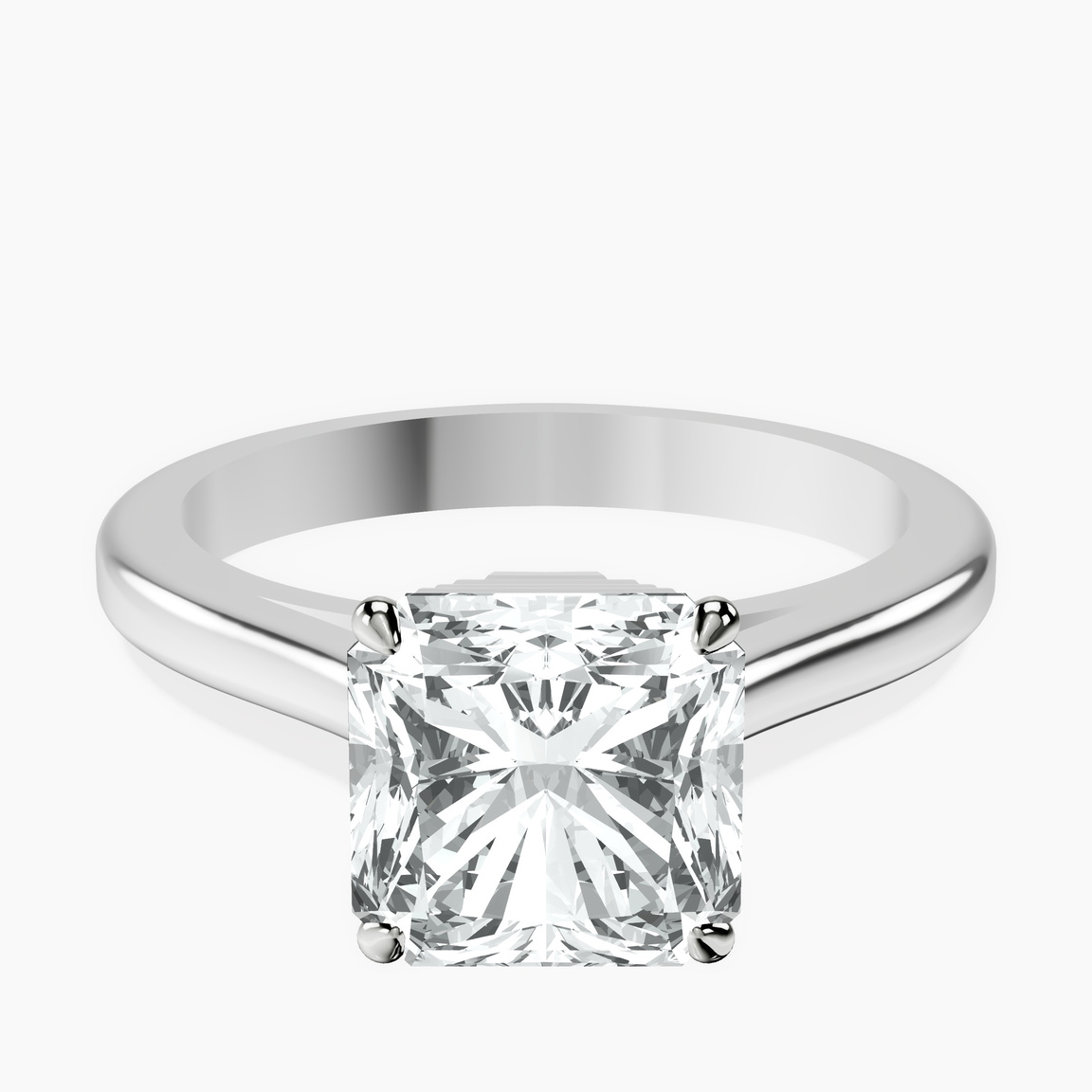 Platinum Siran Secret Halo Lab Diamond Ring front image