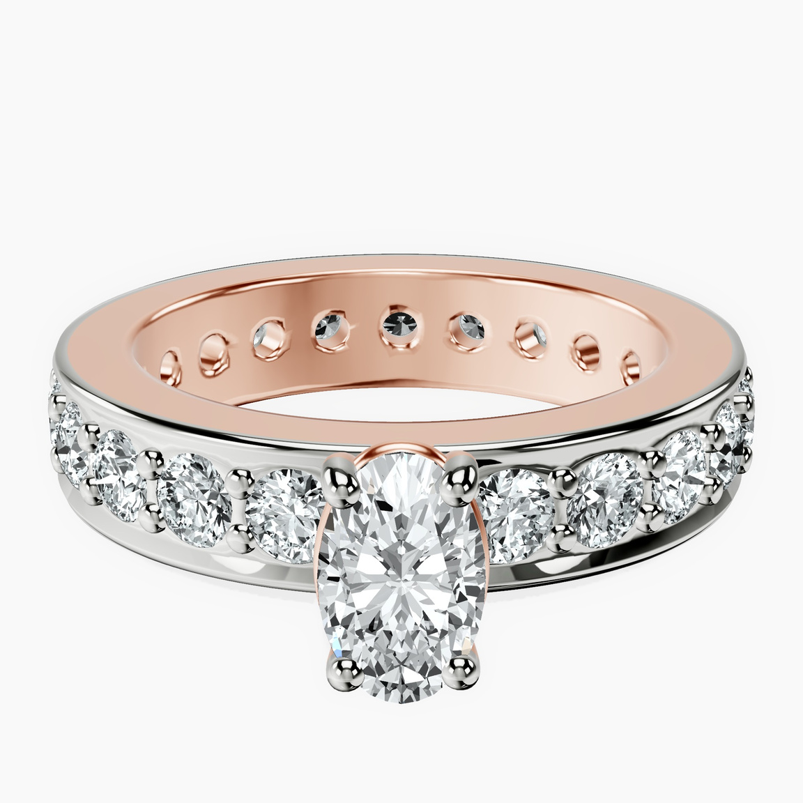 14kt Rose Gold Madeline Full Eternity Lab Diamond Ring front image