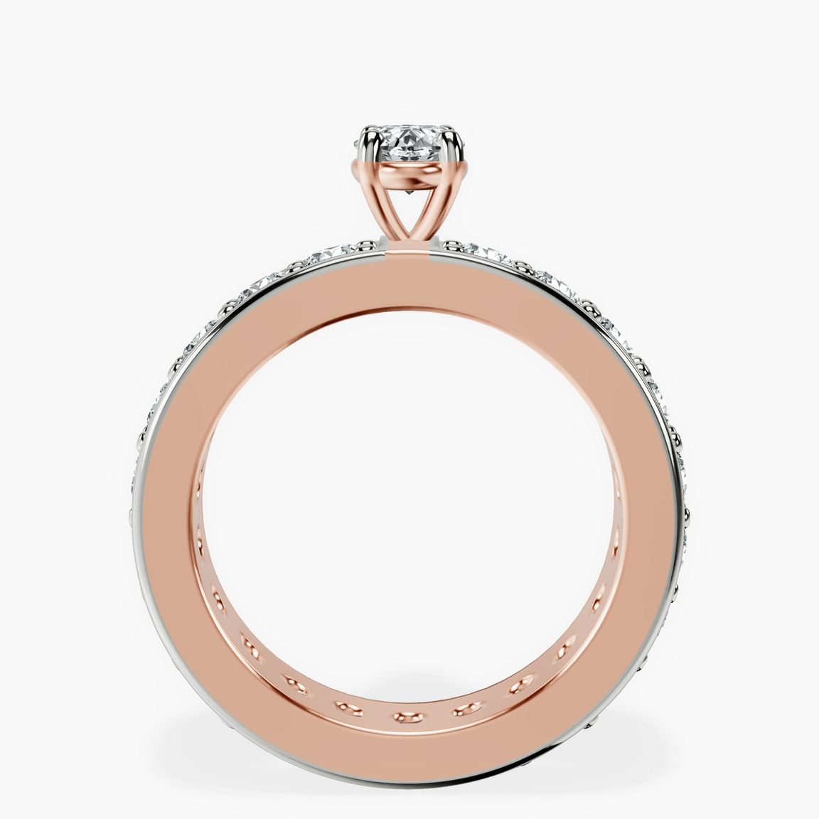 14kt Rose Gold Madeline Full Eternity Lab Diamond Ring side right image one