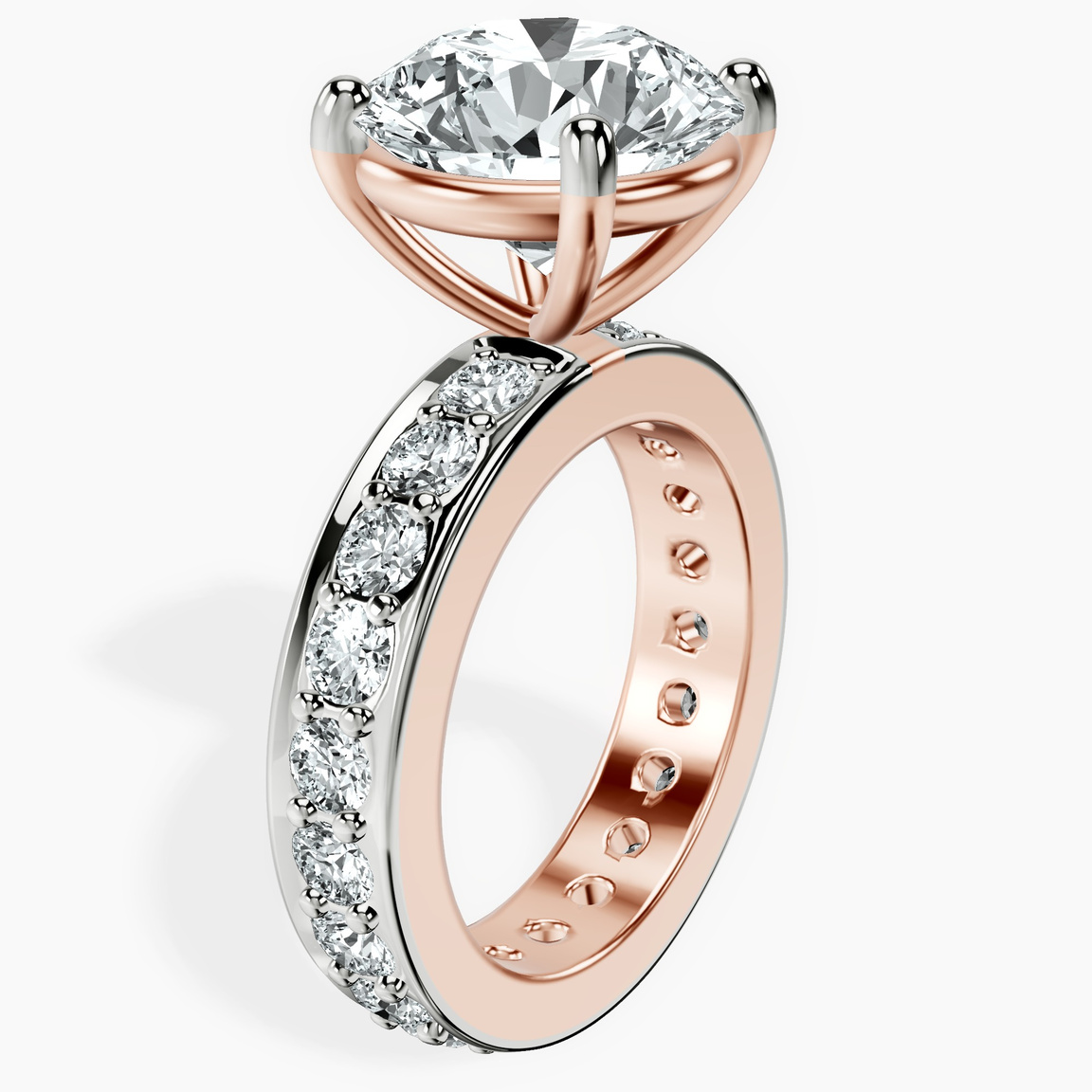 14kt Rose Gold Madeline Full Eternity Lab Diamond Ring standing product image one