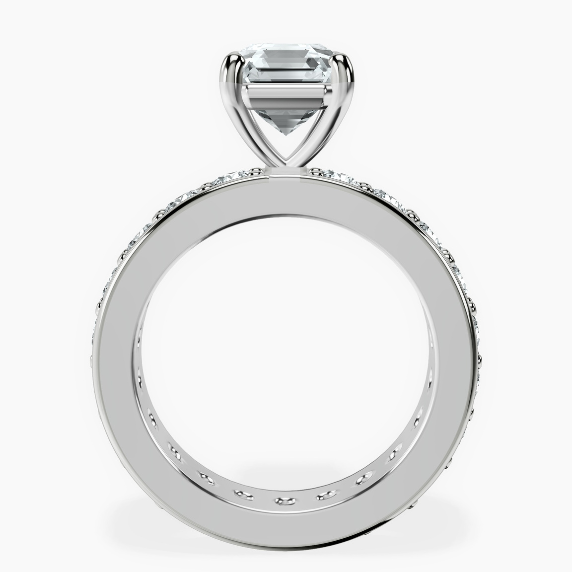 Platinum Madeline Full Eternity Lab Diamond Ring side right image one