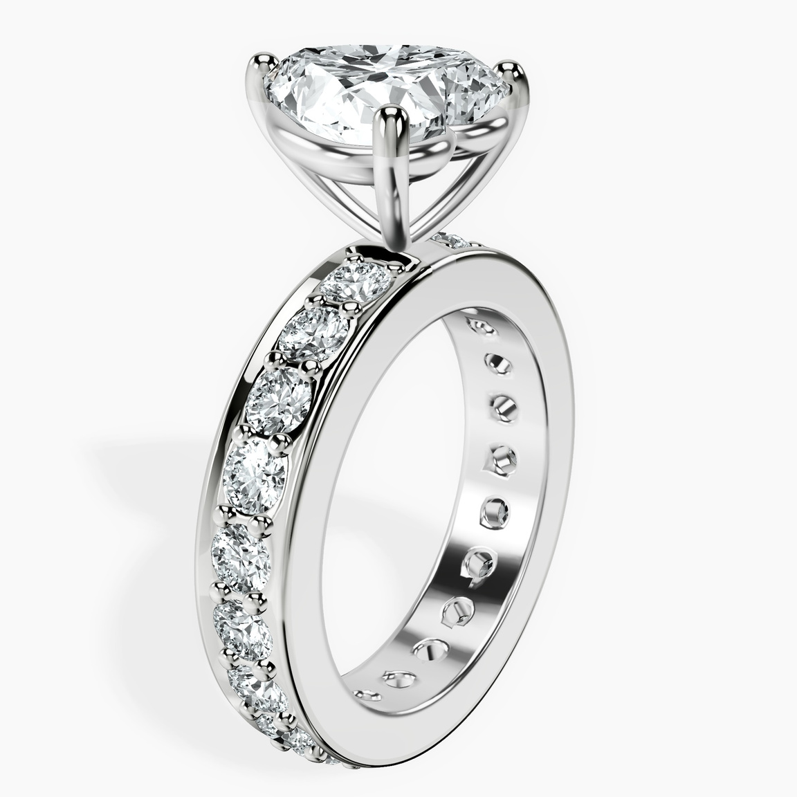 Platinum Madeline Full Eternity Lab Diamond Ring standing product image one