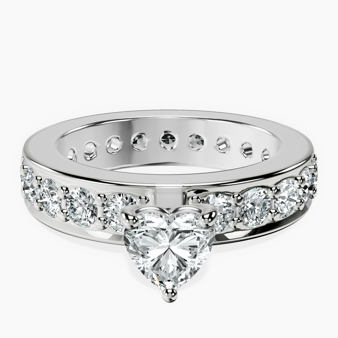 Platinum Madeline Full Eternity Lab Diamond Ring front image