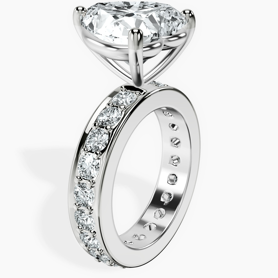 Platinum Madeline Full Eternity Lab Diamond Ring standing product image one